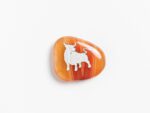 Gerundeter Erinnerungsstein mit Sternzeichen Stier Motiv